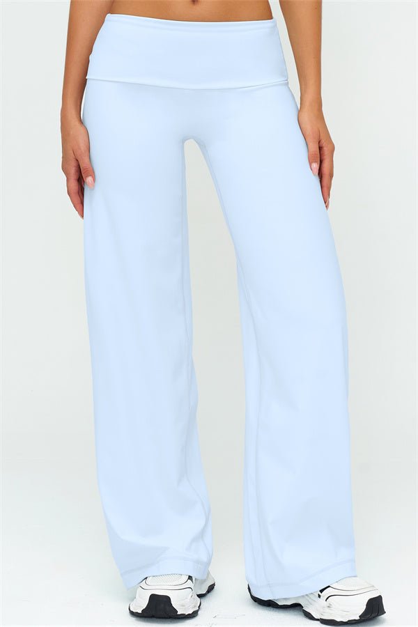 Fold Over Straight Leg PantsVOLTRA FIT