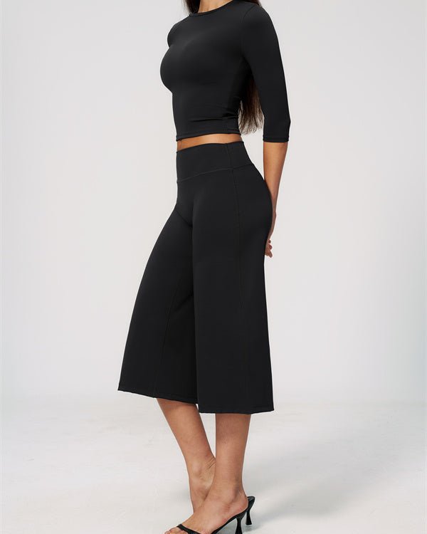 Half Sleeve Wide Leg Crop SetVOLTRA FIT
