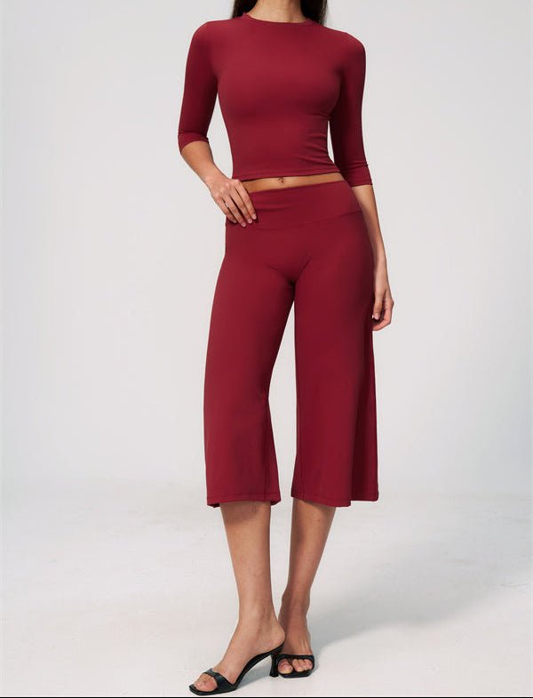 Half Sleeve Wide Leg Crop SetVOLTRA FIT