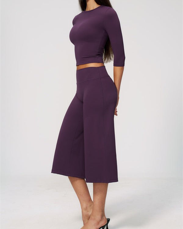 Half Sleeve Wide Leg Crop SetVOLTRA FIT