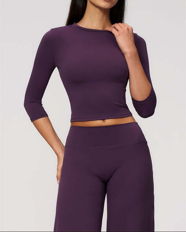Half Sleeve Wide Leg Crop SetVOLTRA FIT