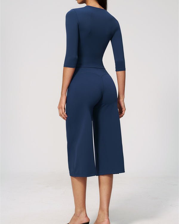 Half Sleeve Wide Leg Crop SetVOLTRA FIT