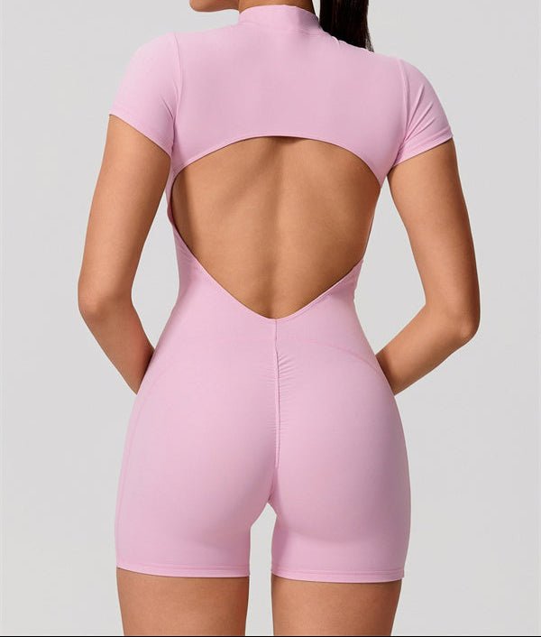 Half-Zip Open Back Sculpt RomperVOLTRA FIT