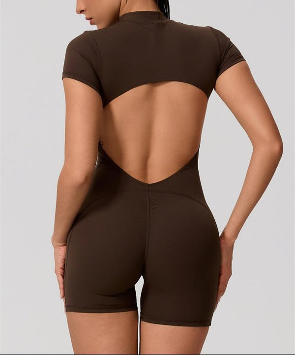 Half-Zip Open Back Sculpt RomperVOLTRA FIT