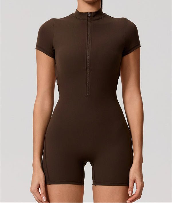Half-Zip Open Back Sculpt RomperVOLTRA FIT