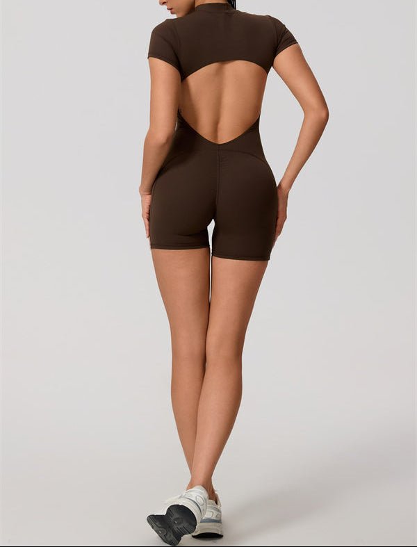 Half-Zip Open Back Sculpt RomperVOLTRA FIT