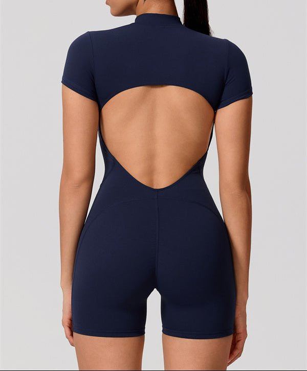Half-Zip Open Back Sculpt RomperVOLTRA FIT