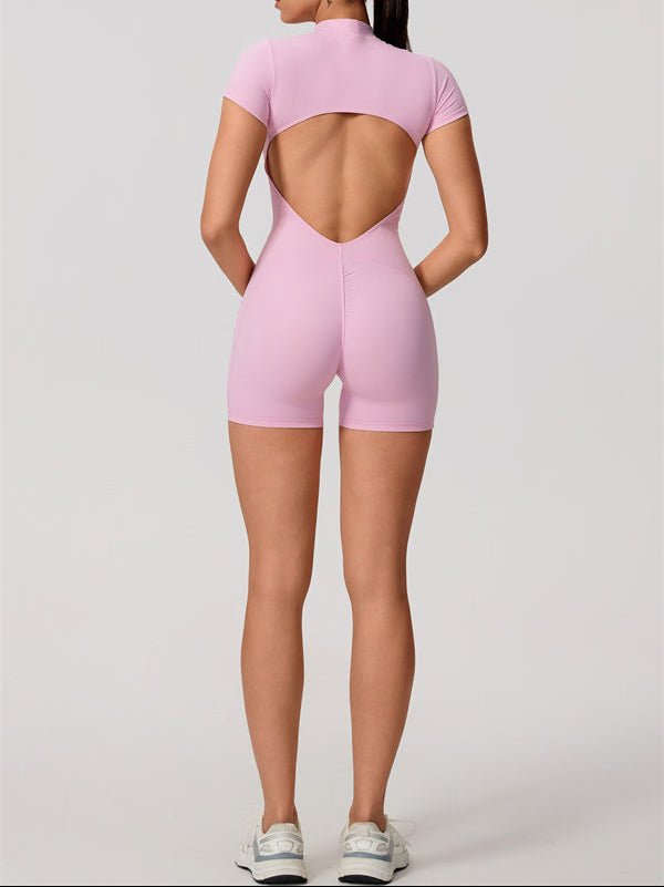Half-Zip Open Back Sculpt RomperVOLTRA FIT