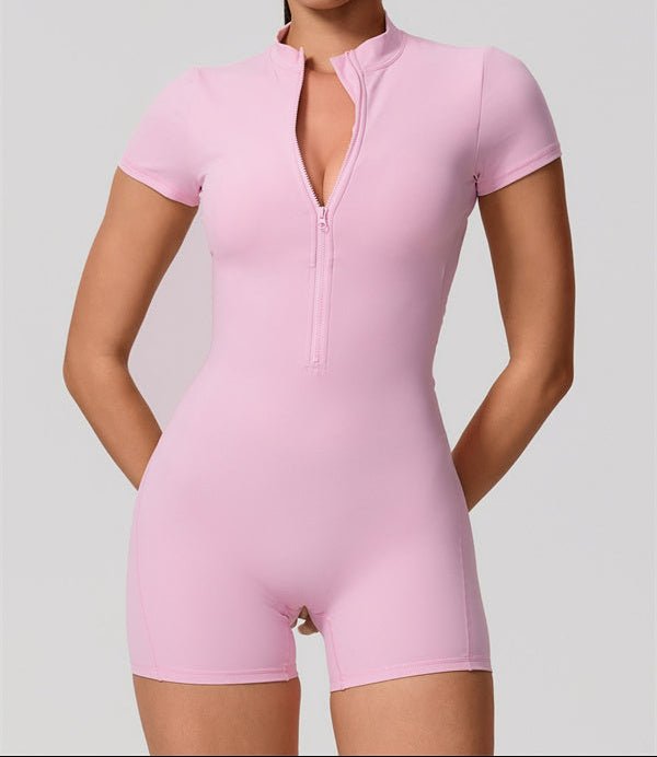 Half-Zip Open Back Sculpt RomperVOLTRA FIT