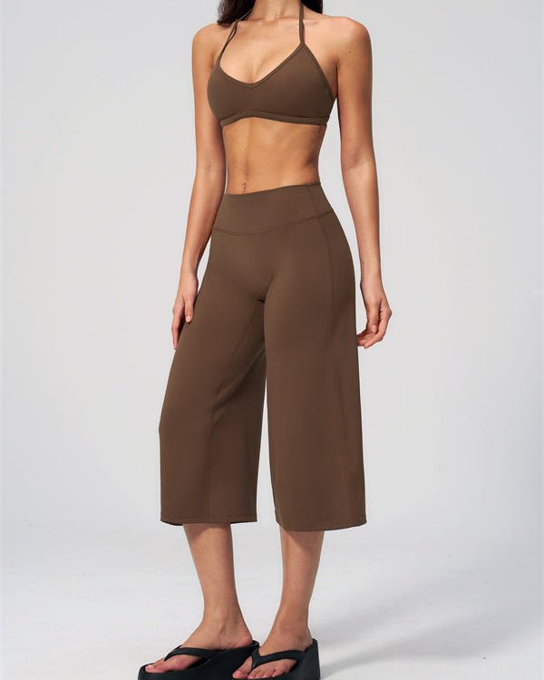 Halter Bra & Wide Leg Crop SetVOLTRA FIT