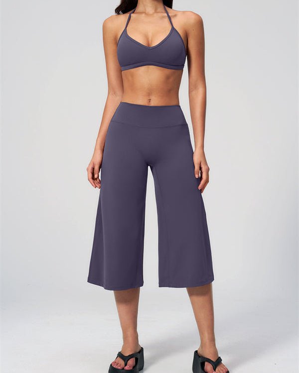 Halter Bra & Wide Leg Crop SetVOLTRA FIT