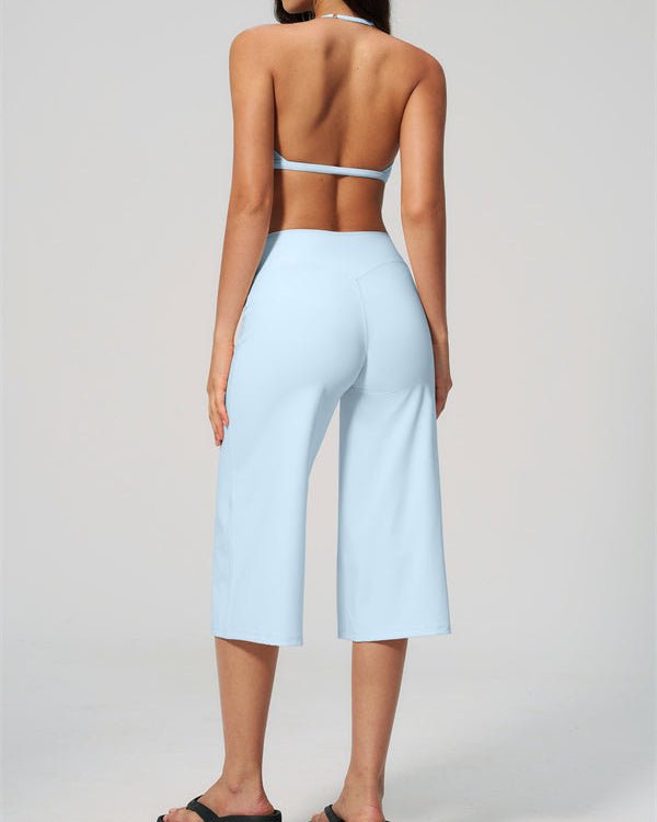 Halter Bra & Wide Leg Crop SetVOLTRA FIT