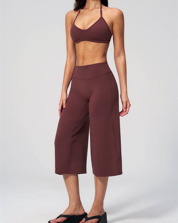 Halter Bra & Wide Leg Crop SetVOLTRA FIT