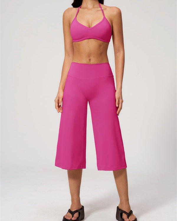 Halter Bra & Wide Leg Crop SetVOLTRA FIT