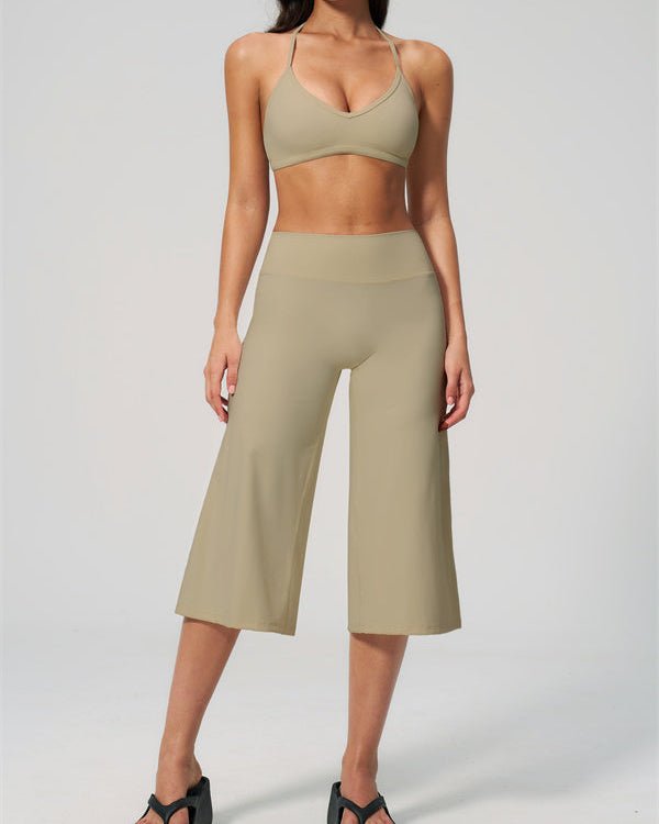 Halter Bra & Wide Leg Crop SetVOLTRA FIT