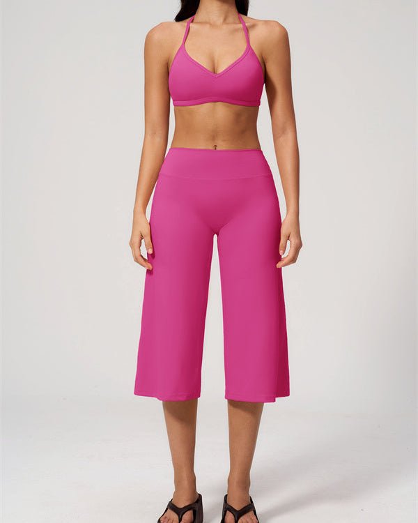 Halter Bra & Wide Leg Crop SetVOLTRA FIT