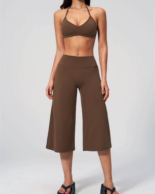 Halter Bra & Wide Leg Crop SetVOLTRA FIT
