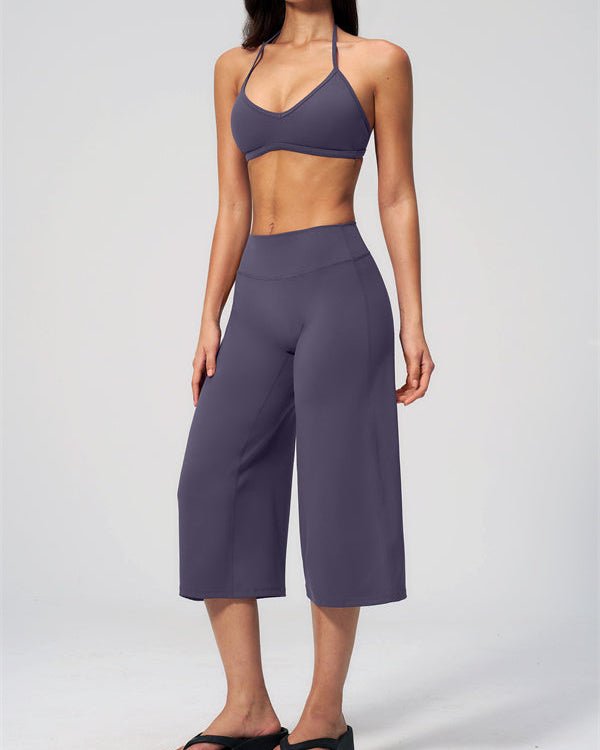 Halter Bra & Wide Leg Crop SetVOLTRA FIT