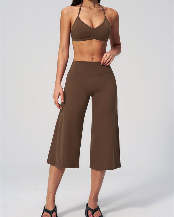 Halter Bra & Wide Leg Crop SetVOLTRA FIT
