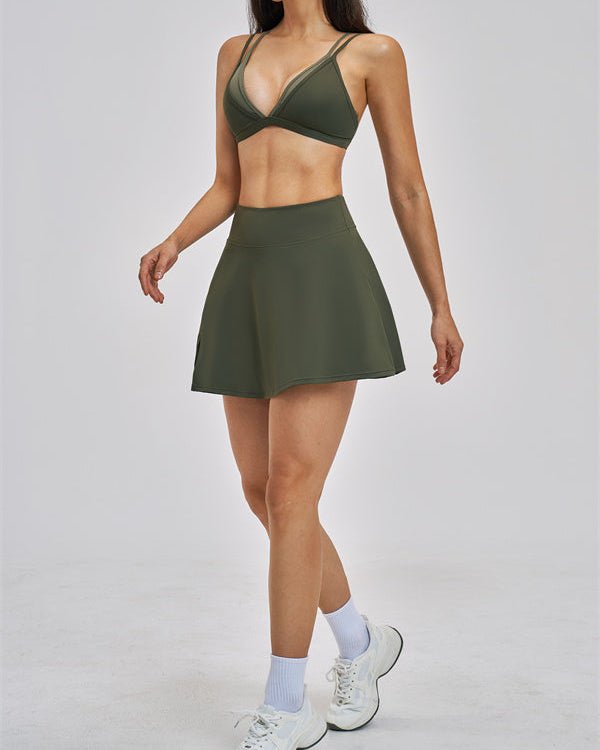 Layered Sports Bra Skirt SetVOLTRA FIT