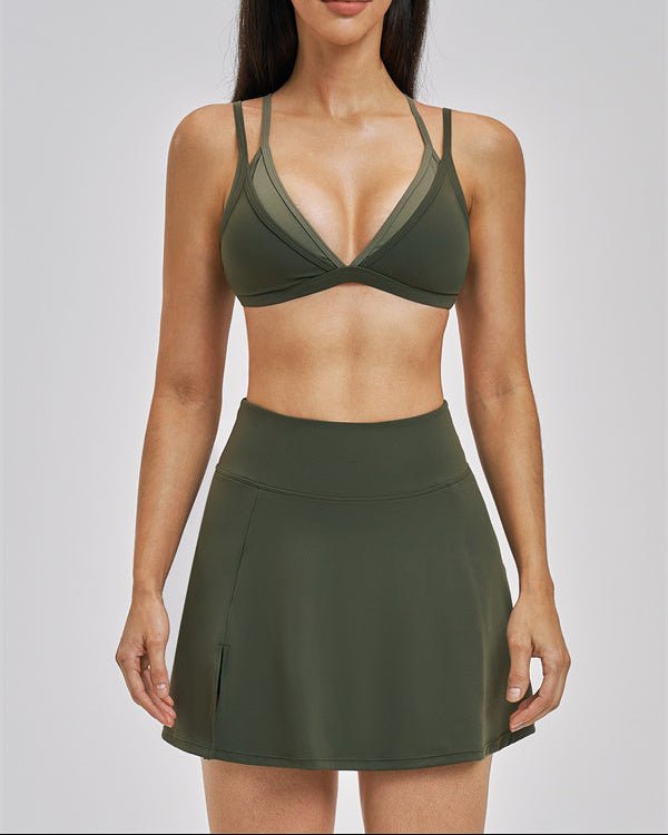 Layered Sports Bra Skirt SetVOLTRA FIT