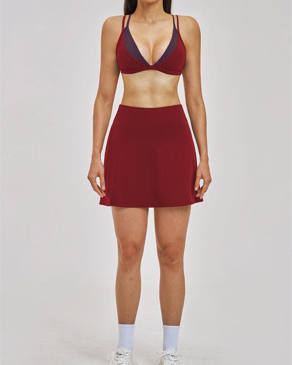 Layered Sports Bra Skirt SetVOLTRA FIT