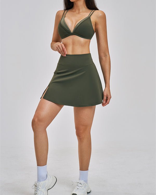 Layered Sports Bra Skirt SetVOLTRA FIT