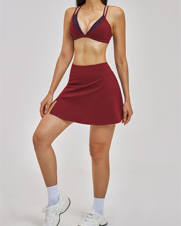 Layered Sports Bra Skirt SetVOLTRA FIT