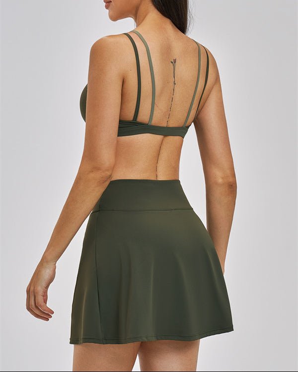 Layered Sports Bra Skirt SetVOLTRA FIT