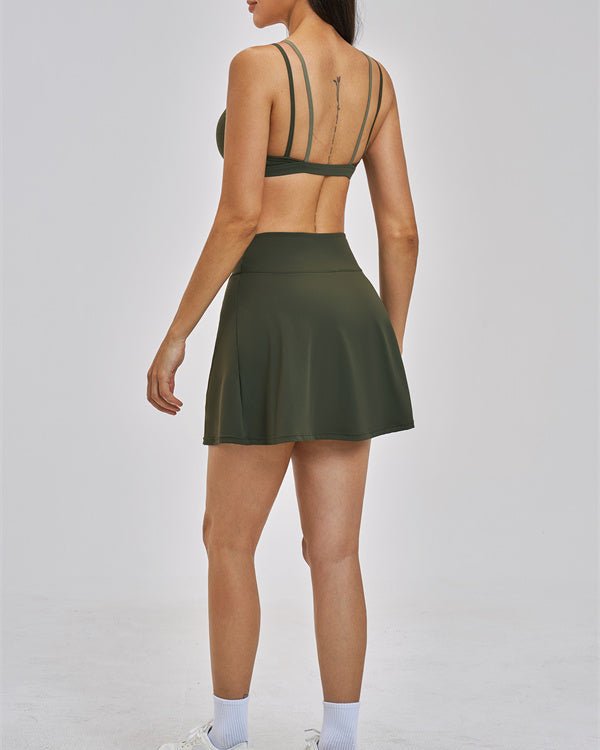 Layered Sports Bra Skirt SetVOLTRA FIT