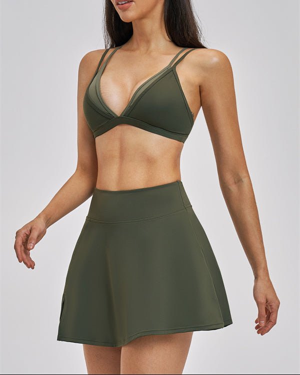 Layered Sports Bra Skirt SetVOLTRA FIT