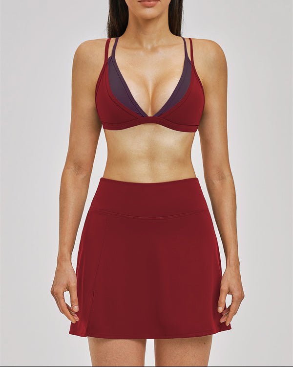 Layered Sports Bra Skirt SetVOLTRA FIT