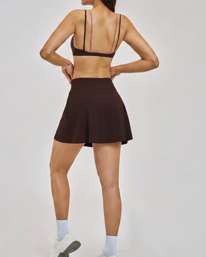 Layered Sports Bra Skirt SetVOLTRA FIT