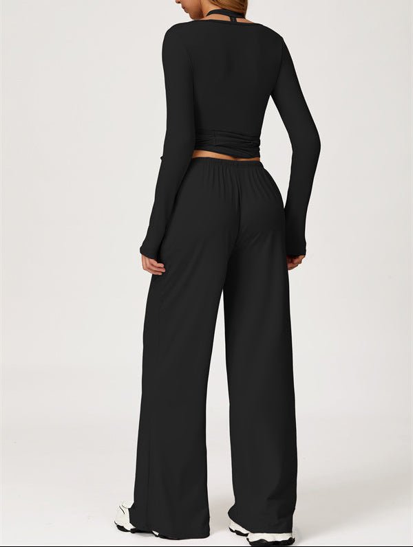Long Sleeve Drawstring Crop TopVOLTRA FIT