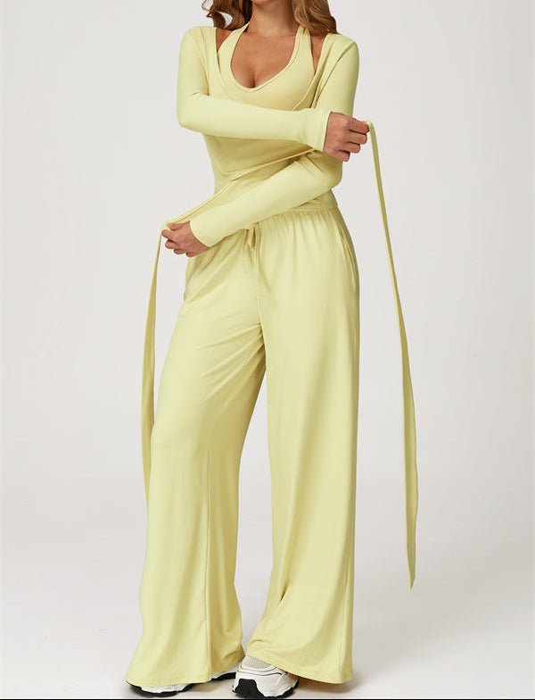Long Sleeve Drawstring Crop TopVOLTRA FIT