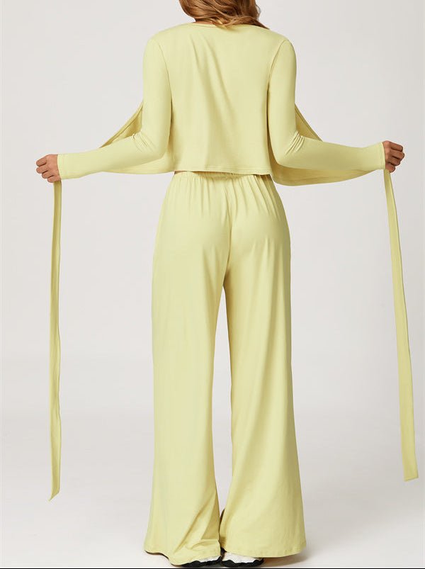 Long Sleeve Drawstring Crop TopVOLTRA FIT