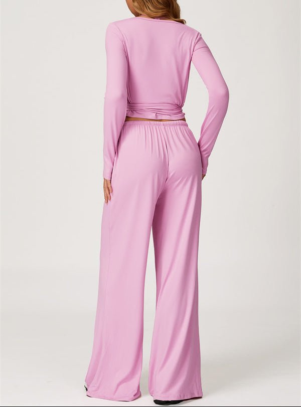 Long Sleeve Drawstring Crop TopVOLTRA FIT
