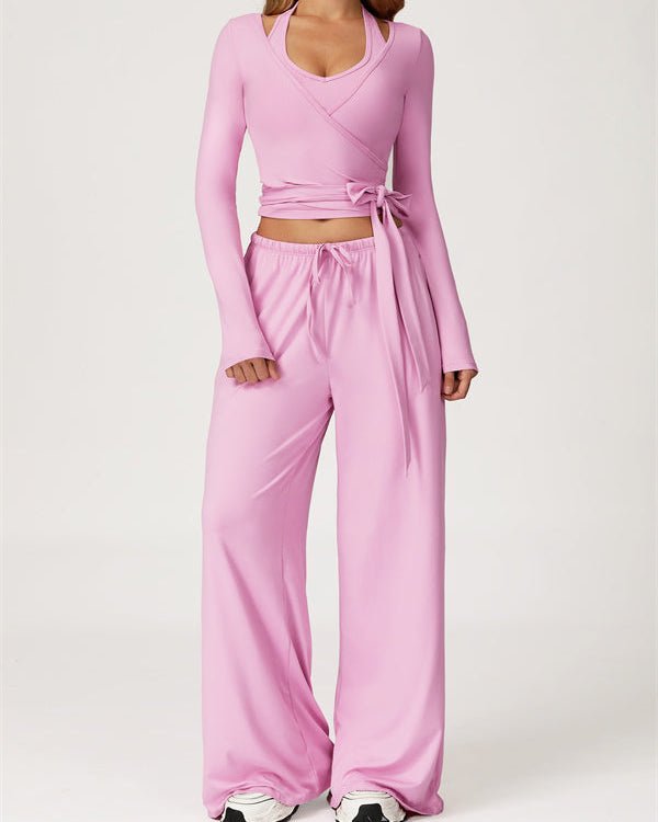 Long Sleeve Drawstring Crop TopVOLTRA FIT