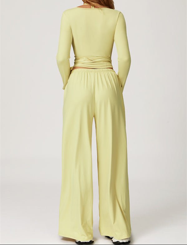Long Sleeve Drawstring Crop TopVOLTRA FIT