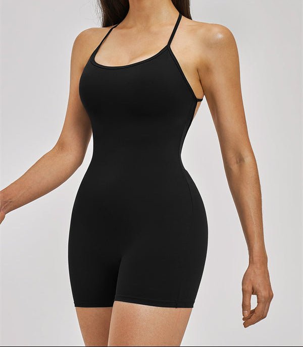 Open Cross-Back Sculpt RomperVOLTRA FIT