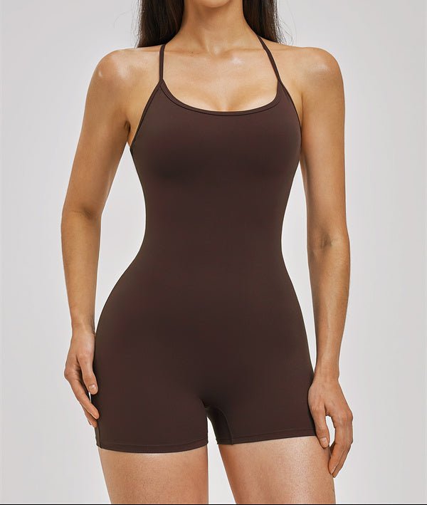 Open Cross-Back Sculpt RomperVOLTRA FIT