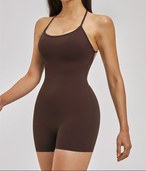 Open Cross-Back Sculpt RomperVOLTRA FIT