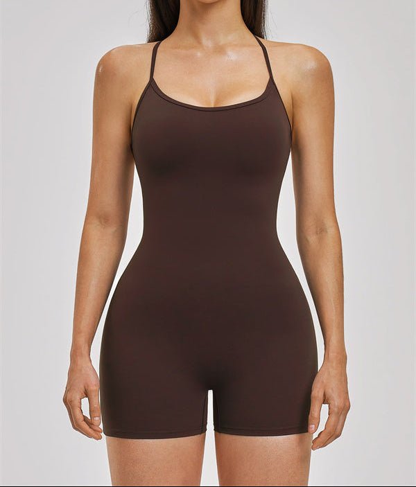 Open Cross-Back Sculpt RomperVOLTRA FIT