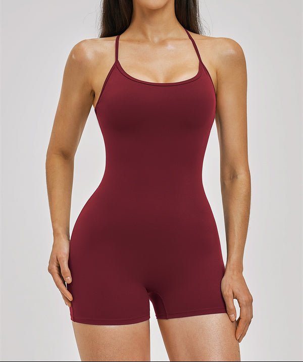 Open Cross-Back Sculpt RomperVOLTRA FIT
