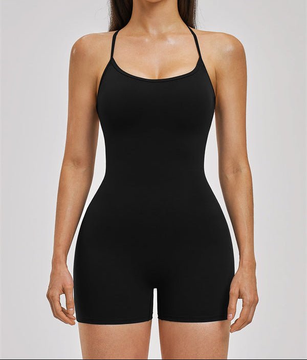 Open Cross-Back Sculpt RomperVOLTRA FIT