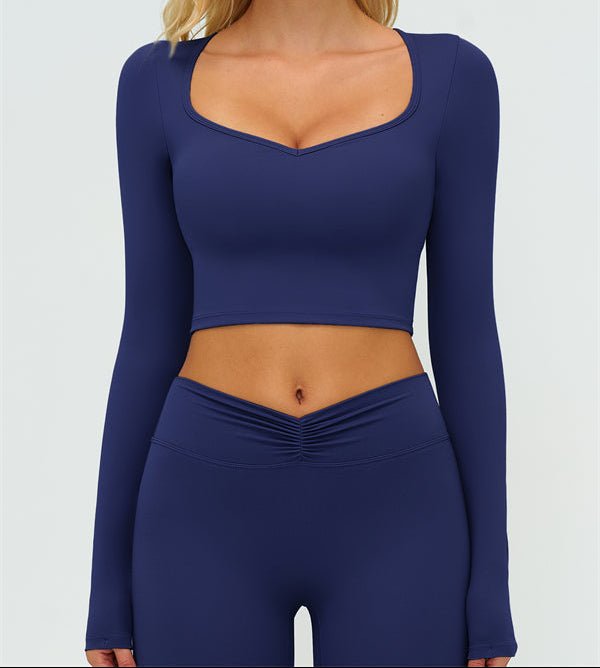 Serelle Long Sleeve Cutout Crop TopCrop Tops & TeesVOLTRA FIT