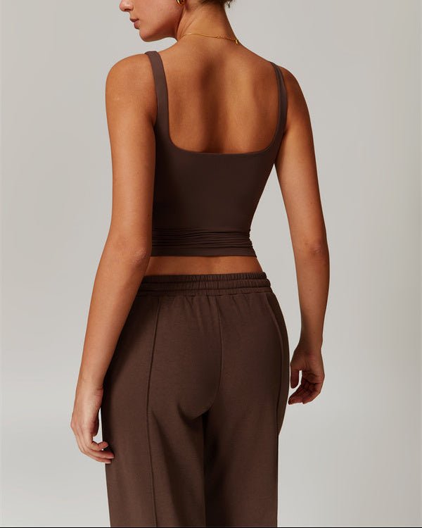 Serelle Ribbed Wide-Neck Crop TopCrop Tops & TeesVOLTRA FIT