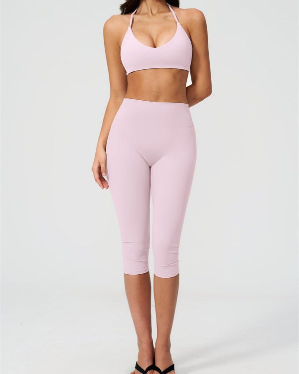 V-Neck Capri Leggings SetVOLTRA FIT