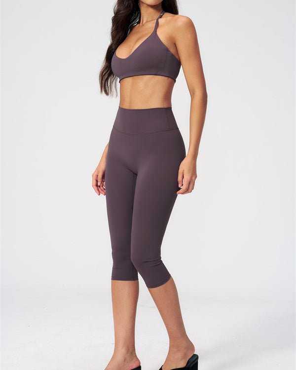 V-Neck Capri Leggings SetVOLTRA FIT