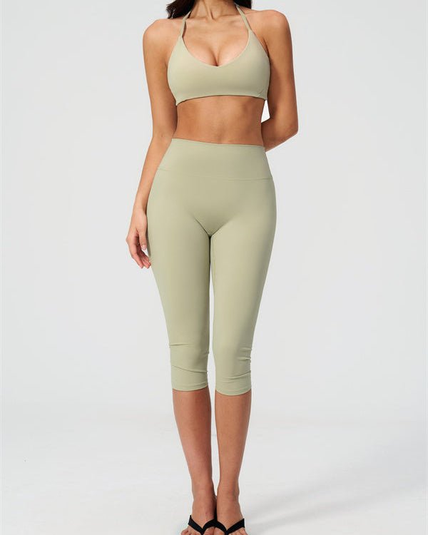 V-Neck Capri Leggings SetVOLTRA FIT